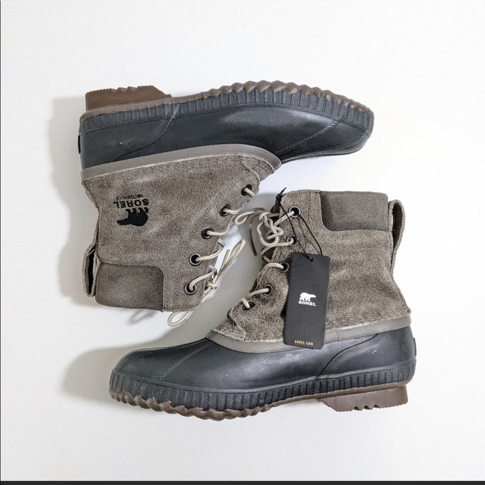 NWT Sorel Cheyanne II Snow Rain Boots Gray Brown 10